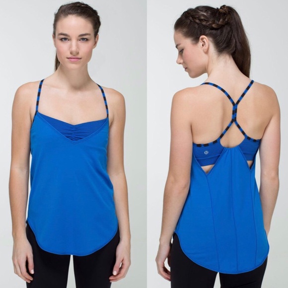 lululemon athletica Tops - Lululemon Baroque Blue Roll Out Tank - Size 6